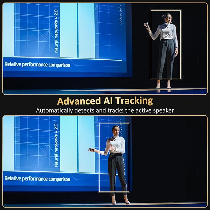 NexiGo PTZ Camera 20X Optical Zoom with PoE HDMI/3G-SDI/USB/LAN IP Streaming Outputs, Auto AI Tracking for Video Conferencing Live Streaming Meeting Church Services Worship Skype Zoom Teams OBS
