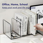 Acrylic Desk File Organizer,Office Desktop Binder File Folder Mail Organizer,Handbag Purse Book record Magazine Holder (2 Pack)