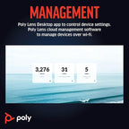 Poly Studio R30 4K Video Conferencing Bar (Plantronics) – Camera, Mic, & Speaker for Small Rooms – Automatic Camera Framing – Noise Reduction Technology – Works w/Teams, Google, Zoom –Amazon Exclusive