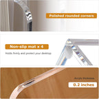 SANRUI Acrylic Desk File Organizer, 5 Vertical Compartments Clear Magazine File Holder Workspace Sorters, Folder Rack for Office Accessories Organization Storage