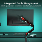 Suptek Monitor Mount Gas Spring Arm Desk Mount Stand - Fully Adjustable, Fits 32 inch Monitors, Weight Capacity up to 22 lbs (MD8WR)