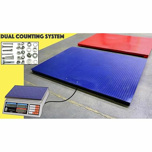 Liberty Scales LS-700-DC Dual Counting Smart Weighing Scale Systems, Size 48" x 96" (4' x 8') - C-Scale 6 lb x .0002 lb/Floor Scale 1000 lb x .2 lb