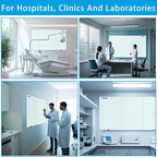 KIZZBY Glass Dry Erase White Board - Magnetic Boards for Wall, 48"x36" Large Frameless Whiteboard for Office, Home & School