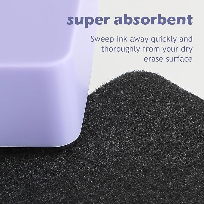 Ddaowanx Dry Erase Erasers, 2"x2",8 Pcs Aesthetics Magnetic Mini Eraser for Refrigerator Whiteboard,Classroom Teacher Supplies (8 Pack/ 8 Color)