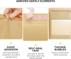 Fuxury Kraft Bubble Mailer 4x8 Inch 50 Pack,Strong Adhesion Padded Envelopes,Self Seal Bubble Envelopes, Waterproof Cushioned Mailers Packaging for Small Business，Bulk #000 Brown
