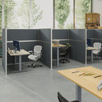 Versare Hush Panel Cubicle Kit | Workstation Partition Walls | Sound Dampening Cubicle Walls | Partitions for Desks