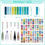 ReliThick 8000 Pcs annotation tabs Sticky Tabs for Books Transparent Sticky Notes Multi Colored Writable Page Markers Book Flags Strip for Annotating Reading Supplies Bookish Gift(Gradient Color)