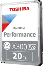 Toshiba X300 PRO 20TB High Workload Performance for Creative Professionals 3.5-Inch Internal Hard Drive – Up to 300 TB/Year Workload Rate CMR SATA 6 Gb/s 7200 RPM 512 MB Cache - HDWR62AXZSTB