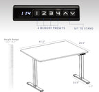 VIVO Electric 48 x 30 in Standing Desk, Memory Height Adjustment, 1B Series, One-Piece Reclaimed Wood Top, Black Frame, DESK-KIT-1B5P