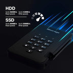 iStorage diskAshur2 HDD 5 TB | Secure Portable Hard Drive | Password Protected | Dust/Water-Resistant | Hardware Encryption