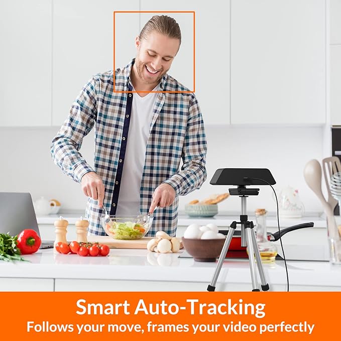 Innex C470 4K Webcam with Microphone, AI Auto-Framing, 5X Digital Zoom, Auto Light Correction, for Zoom, Microsoft Teams, 120 Degree Wide Angle Webcam for PC, Mac, Windows, Video Call, Live Streaming