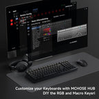 G98 PRO Wireless Mechanical Keyboard, Tri-Mode Connection Gaming Keyboard, Hot Swappable Custom Gasket Structure Pre-lubed Linear Switches Double Shot PBT Keycaps RGB LED Backlit Gradient Black