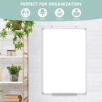 Lockways Magnetic Dry Erase Board, 36 x 24 Inch Magnetic Whiteboard White Board, 1 Dry Erase Markers, 2 Magnets for School, Home, Office