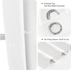 MIULEE Short Curtains for Windows - Pure White Half Window Curtains Thermal Insulated Privacy Drapes for Kitchen Bedroom Bathroom Grommet Top Small Basement Tiers W40 x L36 Inch 2 Panels