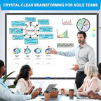 H-Qprobd 60"x48" White Board for Wall Large Magnetic Dry Erase Board with Black Aluminum Frame, Presentation Whiteboard Suitable for Home, Office, Classroom & Kitchen