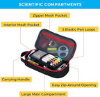 ECHSRT Big Pencil Case, Aesthetic Portable Zipper Pencil Bag with Hidden Pocket, Special Pouch for Men Women Adults, Stationery Organizer Pen Cases for Office Travel,Black