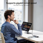 USB C Docking Station Dual Monitor Adapter for Dell HP, Laptop Docking Station 3 Monitors Quad Display USB C Hub Dongle to 2 HDMI,DP,VGA,3 USB,PD,100W PD,Ethernet, 9 in 1 Thunderbolt Dock for Surface