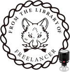 Custom Ink Stamp | Personalized Self Inking Stamp Gifts for Book Lovers, Readers, Teachers | 5 Ink Colors (Design-02)