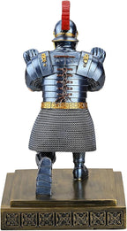Roman Praetorian Warrior Knight Pen Holder Desk Ornament Resin Pencil Holder Desk Accessories and Organizer for Office with a Letter Opener (Blue)