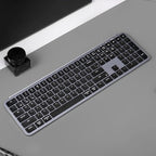 Keychron B6 Pro Ultra-Thin Wireless Keyboard, Full-Size ZMK with Numeric Keypad Quiet Typing, 2.4 GHz/Bluetooth 5.2/Wired Connection Long Battery Life, Compatible with Mac Windows Linux - Space Gray