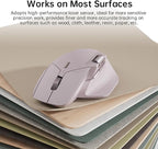 Rapoo MT760 Multi-Device Wireless Mouse, Bluetooth 5.0 and 2.4GHz Multi-Mode Connection, Up to 4 Devices, 11 Programmable Buttons, 4K DPI, Ergonomic Design, 90 Days Battery Life, PC, Pink