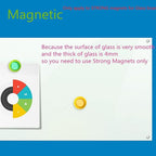 Magnetic Glass Writeboard 48"X36" Premium Tempered Dry Erase Boards Wall Mounted Frameless Whiteboard Bulletin Message Boards (White)