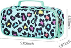 Choco Mocha Cheetah Pencil Case for Girls, Soft Pencil Case Kids Pencils Pouch for Kindergarten Girls, Green