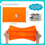 Sherr 14 Pack Stretchable Jumbo Book Sleeve Covers 14.5 x 9 Inch Stretchable Book Covers Fabric Book Cover Protector Reusable Book Cloth for Classroom Most Hardcover Book About 9 x 12 Inch