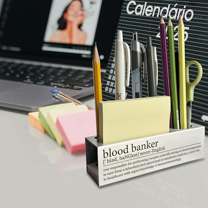 Blood Bank Gifts, Blood Bank Laboratory Desk Decor Pen Pencil Holders WCC36