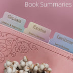 UPAFEXXI-Laminated Bible Tabs with Book Summaries(Gold Foil Embossed Lettering), Bible Tabs for Women and Men, Reposition Large Print Stickers, Easy to Read, 80Chapters Labels for Easy Navigation