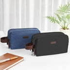 Sooez Large Pencil Case Pouch, Extra Big Pencil Pouch Pencil Bag with PU Handle & Zipper, Sturdy Pen Case with 3 Compartments, Aesthetic School College Supplies Organizer for Men Women Boys, Gray