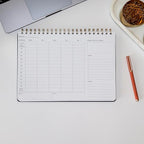 Undated Weekly Business Planner | 8.25” x 11.75” ADHD Organizer | Premium Multi-Layout Schedule | Navy | Landscape Layout