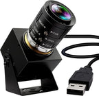 USB Camera 120fps High Speed Webcam Golf Swing 4K 12Megapixels USB Cam with 3X Manual Optical Zoom Lens Lightburn PC Computer Plug and Play for Linux Windows Mac OS