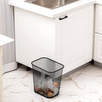 6 Pieces Mesh Square Trash Cans 4 Gallons Wire Wastebasket for Home Black Metal Office Garbage Cans Rectangular Open Top Trash Bin for Kitchen Bathroom Bedroom Dorm Room, 11.7 x 8.5 x 11.8 Inch