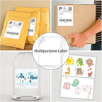 Coopaty Half Sheet Shipping Labels 8.5" x 5.5" Sticker Labels for Laser & Ink Jet Printers, 2 Per Page Self Adhesive Mailing Labels for Packages (10000 Labels)