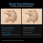 OMTech Pronto 130W CO2 Laser Engraver & Cutter with Water Chiller – 51"x35" Workspace, 1,000mm/s Speed, Autofocus, 2-Way Pass, Air Assist, for Wood, Acrylic & More