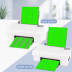 STARLIBOO 1" x 2-5/8" Address Labels- Neon Color Fluorescent Stickers for Laser/Inkjet Printer mailing Labels 8.5"×11"- Fluorescent Green