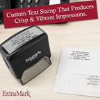 Return Address Stamp - Custom Self Inking Rubber Stamp - Personalized Stamp - Customizable Text with 15 Colors - Wedding Invitation & Housewarming Rubber Stamp