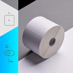 Zebra 3 x 3 in Direct Thermal Paper Labels Z-Perform 2000D Permanent Adhesive Shipping Labels 1 in Core 6 rolls 10031638SP