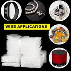 100Pcs 8"x12" Bubble Pouches Wrap Bag for Packaging, Clear Bubble Out Bags Double Wall Cushioning Wrap Pouches for Moving Packaging Storage Fragile China Dishes Electronic Item
