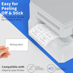 100 Sheets 2"x4" Shipping Address Labels, 10-UP Blank Mailing Labels, White Self-Adhesive Customized Stickers for Inkjet and Laser Printer