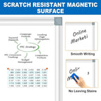H-Qprobd 6'x4' Large Magnetic White Board Dry Erase Whiteboard with Aluminum Frame, 72"X48" Hanging White Boards for Wall with Long Pen Tray, Presentation Board for Office Classroom Home