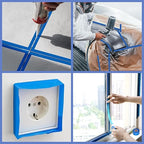 2 Roll Painters Tape 1.89In × 55Yard Blue Painters Tape Bulk Multi-Surface Blue Masking Tape for Wall Painting Edge Treatment DIY Crafts