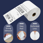 L LIKED 4" x 6" Direct Blank Thermal Shipping Labels with 450 per Roll - Compatible with Zebra 2844 ZP-450 ZP-500 ZP-505 (1 Rolls - 450 Labels)