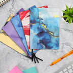 Book Covers – 9 Pack Jumbo Stretchable Book Covers, Reusable & Washable Fabric Book Sleeves for Hardcover & Paperback Textbooks up to 9 x 11 in, Marble Pattern, Back to School Supplies