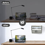 EASEPRES 3 Pocket Mesh Hanging Wall File Organizer, Wall Mounted Mail Paper Document Folder Holder, Clipboard Storage Organization Magazine Rack with Nametag Label for Office Home School, Gray