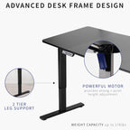 VIVO Electric Dry Erase 71 x 30 in Standing Desk, Memory Height Adjustment, 1B Series, Whiteboard Top Black Frame, DESK-KIT-1B7WE