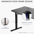 VIVO Electric 71 x 36 in Standing Desk, Memory Height Adjustment, 1B Series, Dark Gray Top White Frame, DESK-KIT-1W7G-36
