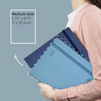 POPRUN Weekly Planner 2026 Calendar (Medium 6.75" x 8.75") 12 Months Notebook with Horizontal Layout, Leather Hardcover, Inner Pocket, 100GSM Thick Paper, Pen Holder - Aquamarine