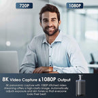 NexiGo Meeting 360 (Gen 2), 8K Captured AI-Powered Framing & Speaker Tracking, 1080p HD 360-Degree Smart AIO Video Conference Camera, 8 Noise-Cancelling Microphones, and Speaker (Renewed)
